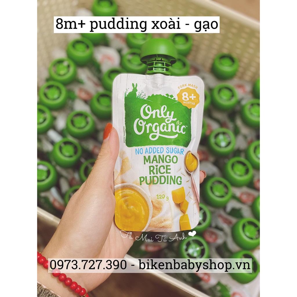 Hoa quả nghiền Only Organic cho bé 4m+ Date 9-11/2021