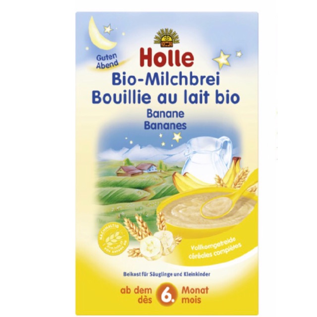 Bột ăn dặm chuối hữu cơ ngũ cốc demeter Holle cho bé từ 6 tháng