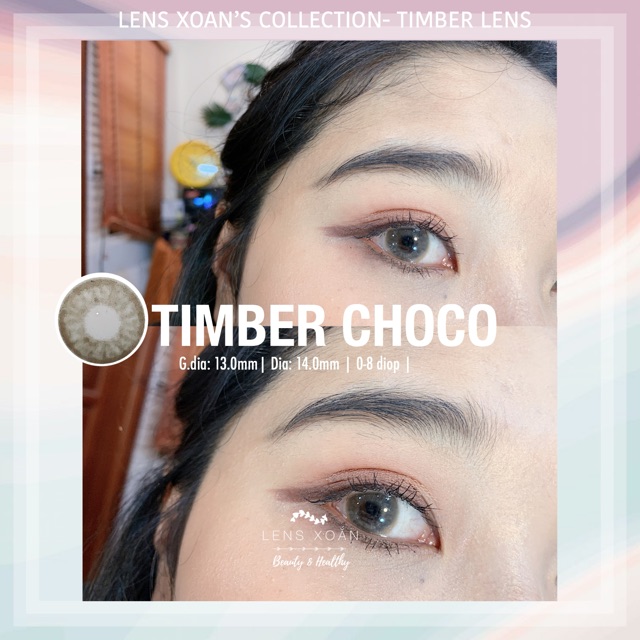 ÁP TRÒNG TIMBER CHOCO ( LENS XOẮN): CHOCO SỮA KHÔNG VIỀN