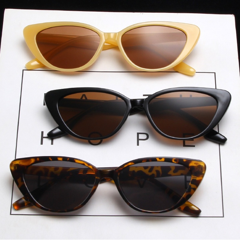 Kính Mát Hình Mắt Mèo Phong Cách Retro Thời Trang Hàn Quốc