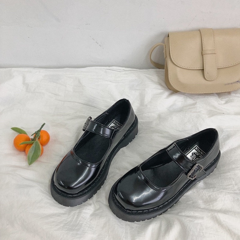 (Video, Ảnh thật) Giày lolita vintage ulzzang( form rộng nên lùi 1 size)