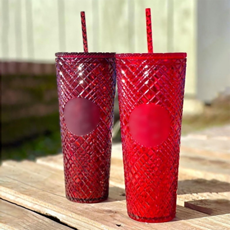 Cốc nước Starbucks tái sử dụng 710ml/ 24oz có ống hút
