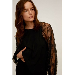 Áo nữ MANGO Lace Sleeve Blouse / ren