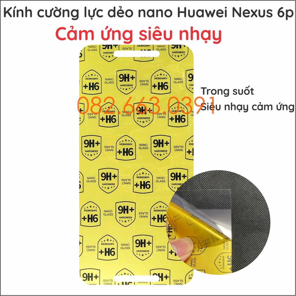 Dán cường lực dẻo nano dành cho Huawei Nexus 6p siêu bảo vệ