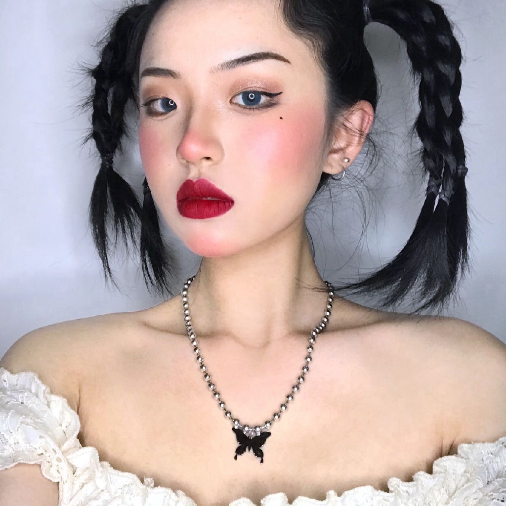 Vòng Cổ Gắn Mặt Hình Bướm Độc Đáo Cá Tính Phong Cách Hip-Hop