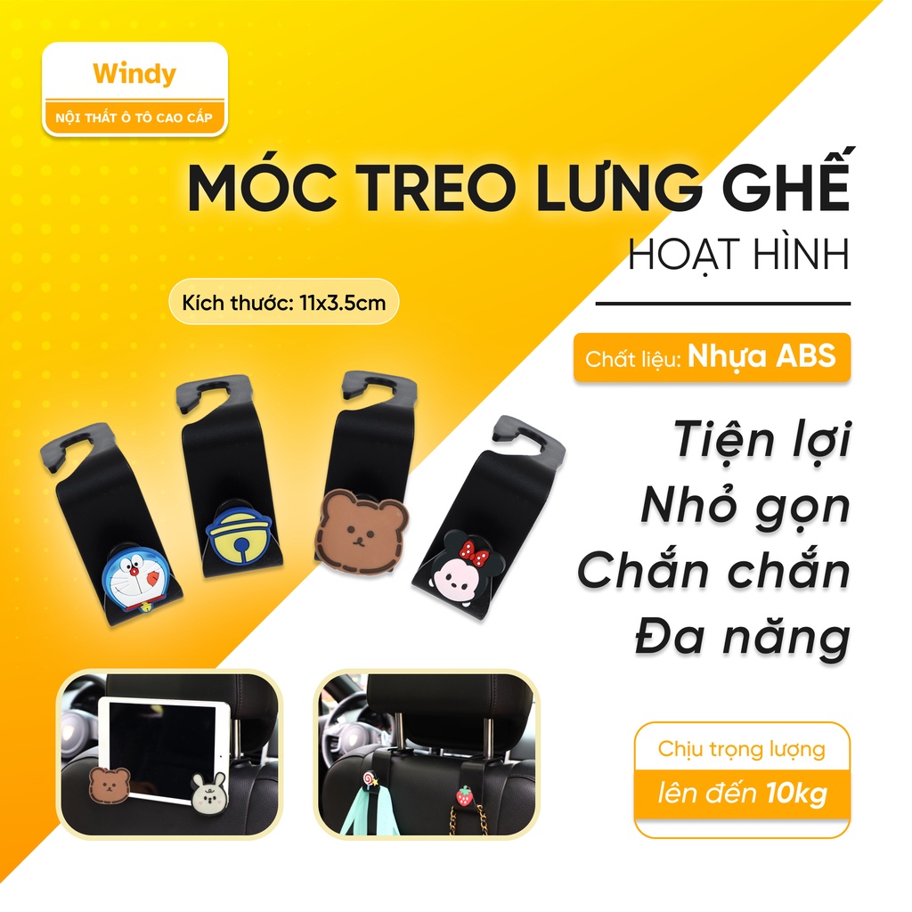 Móc Treo Lưng Ghế Xe Ô Tô, Móc Treo Đa Năng Chịu Lực Lên Đến 10Kg, Móc Treo Ghế Xe, Móc Treo Đồ