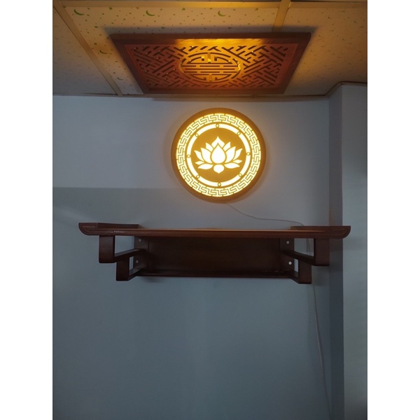 Hào quang thờ Phật treo tường - Hào quang đèn thờ cúng - Tranh đèn trang trí phòng thờ, phòng khách, tượng Phật