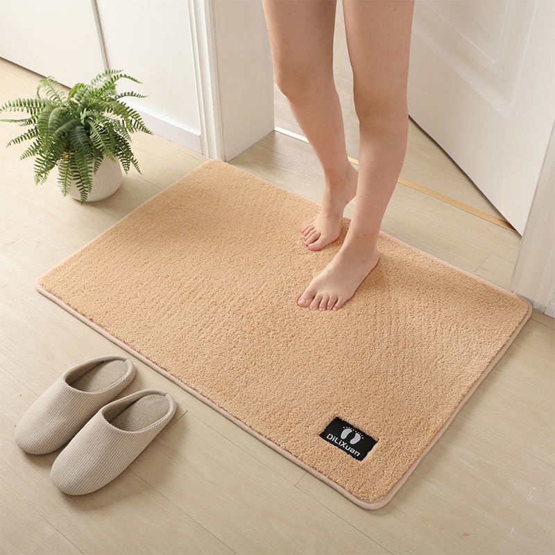 Thảm lót cửa chùi chân Lông Nhung Thấm Hút Nhanh Khô Chống Trượt Phong Cách Nhật Hàn Đơn Giản