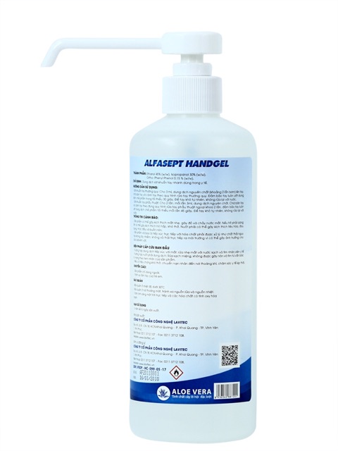 (Sẵn) Nước rửa tay khô dạng gel 500ml - Dung dịch rửa tay sát khuẩn nhanh Alfasept Handgel 500ml | BigBuy360 - bigbuy360.vn