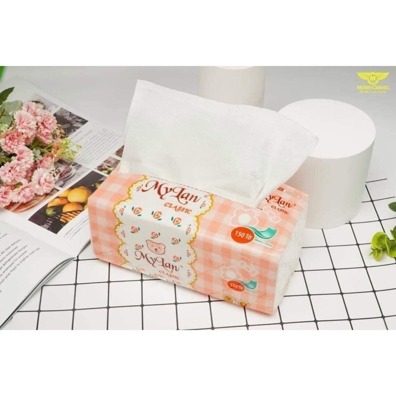 Xách 4 gói  khăn giấy lau bếp đa năng Mylan, thấm hút dầu mỡ siêu sạch