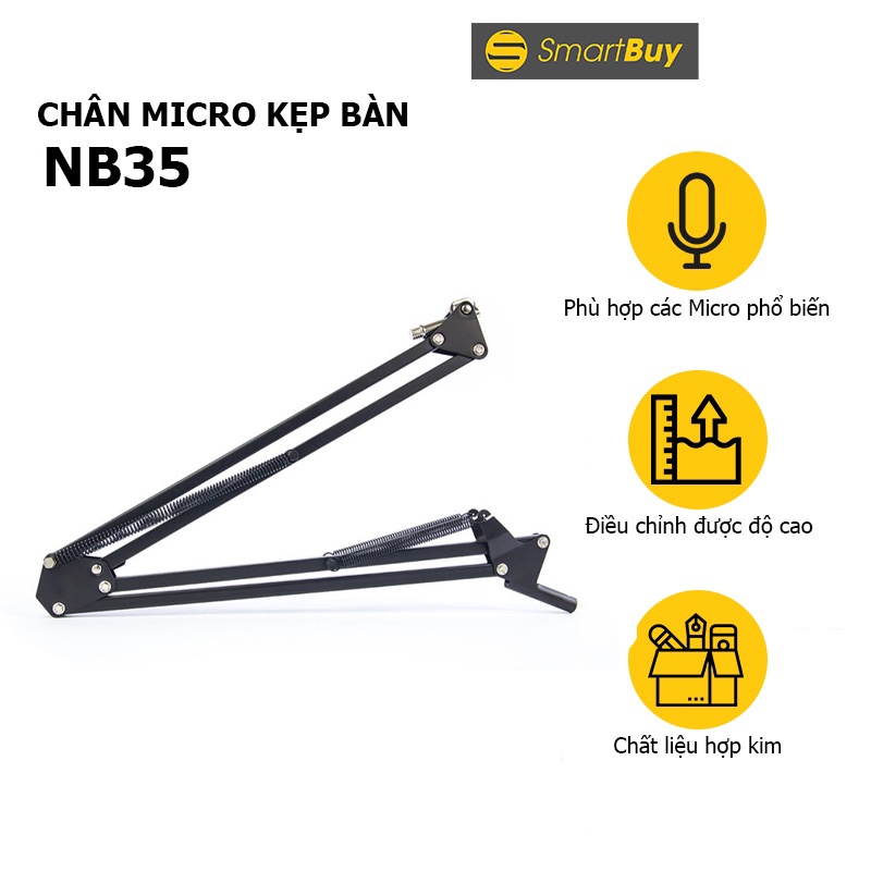 Chân kẹp bàn cho micro thu âm NB35 - Hàng chính hãng