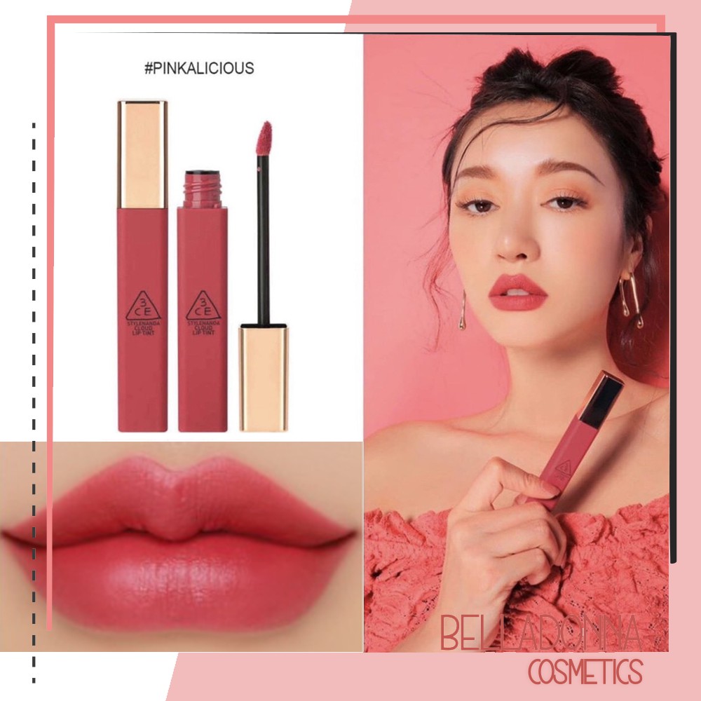 [ Hot New ] Son Kem Lì, Mịn Môi 3CE Cloud Lip Tint #Pinkalicious Hồng Trầm