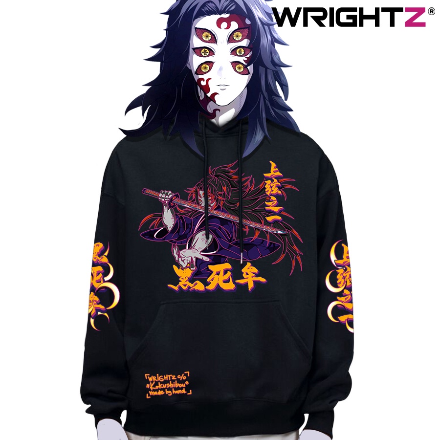 Áo hoodie Wrightz anime thanh gươm diệt quỷ demon slayer kokushibou thượng huyền nhất over size