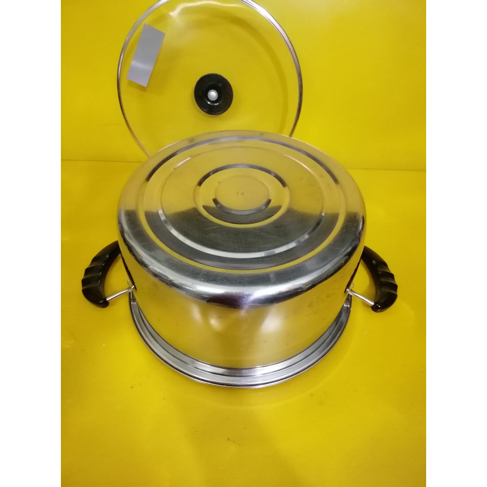 Nồi inox nội địa Nhật, size 28cm, cao 15cm (246), dùng được bếp từ