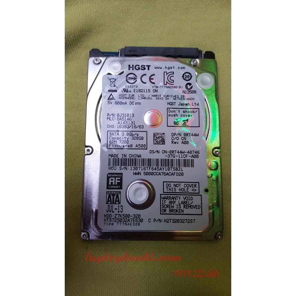 Ổ cứng laptop Slim Hitachi 320GB SATA - 7200rpm | BigBuy360 - bigbuy360.vn