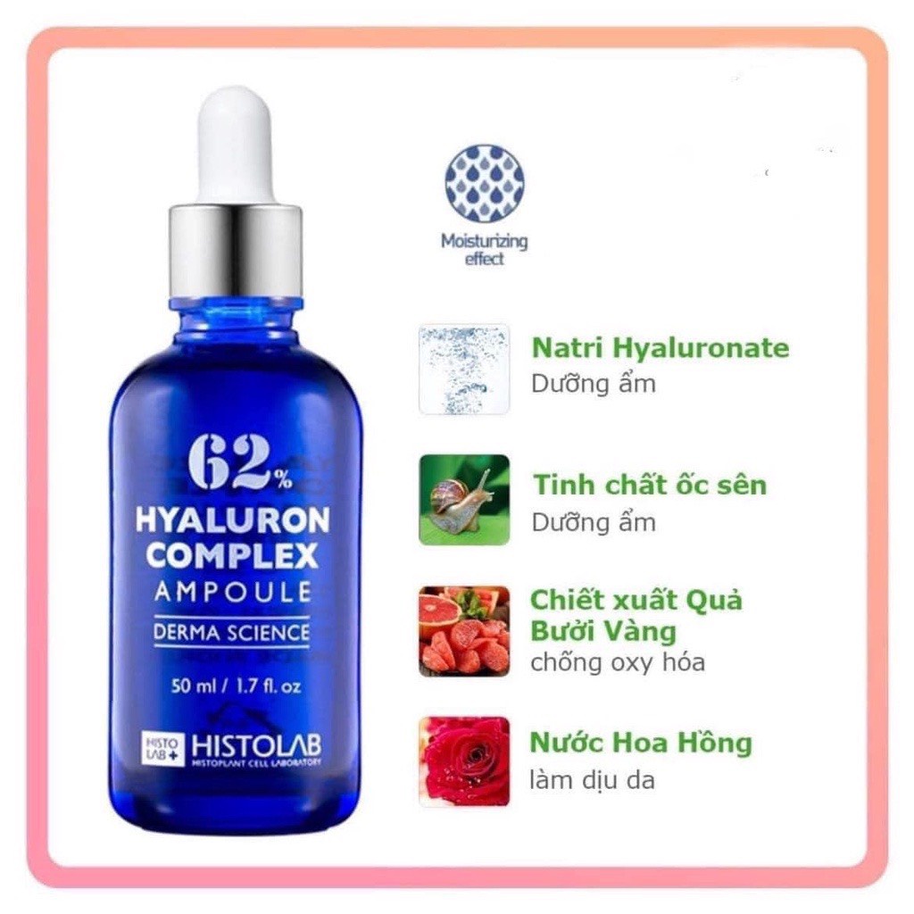 Tinh Chất Dưỡng Ẩm Cấp Nước Histolab Hyaluron Complex Ampoule Serum 62%