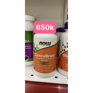 Viên uống now curcubrain 400mg 50 viên nội địa mỹ