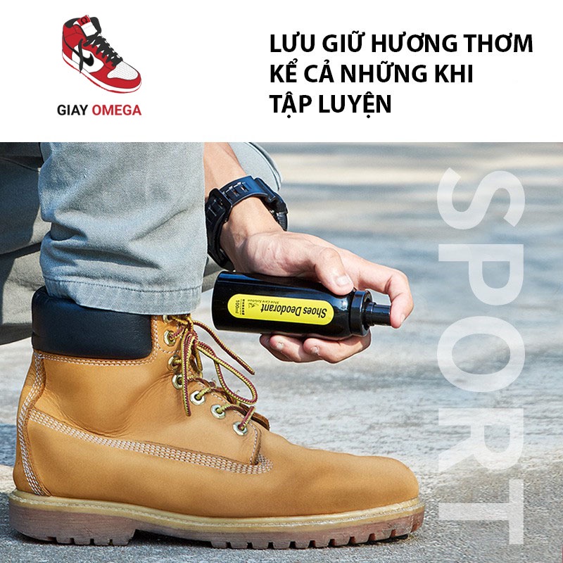 Xịt khử mùi giày dép Shoes Deodorant 100ml khử mùi hôi chống oxy hóa