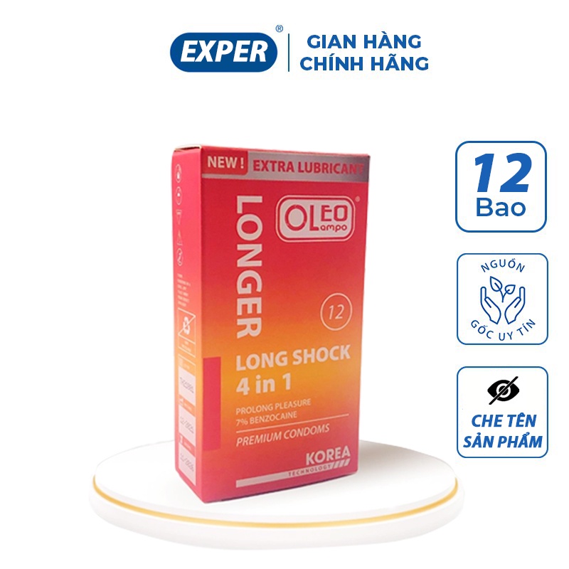 Bao cao su Oleo Lampo 4in1 chất lượng cao công nghệ Hàn Quốc, bcs gân gai mỏng kéo dài thời gian