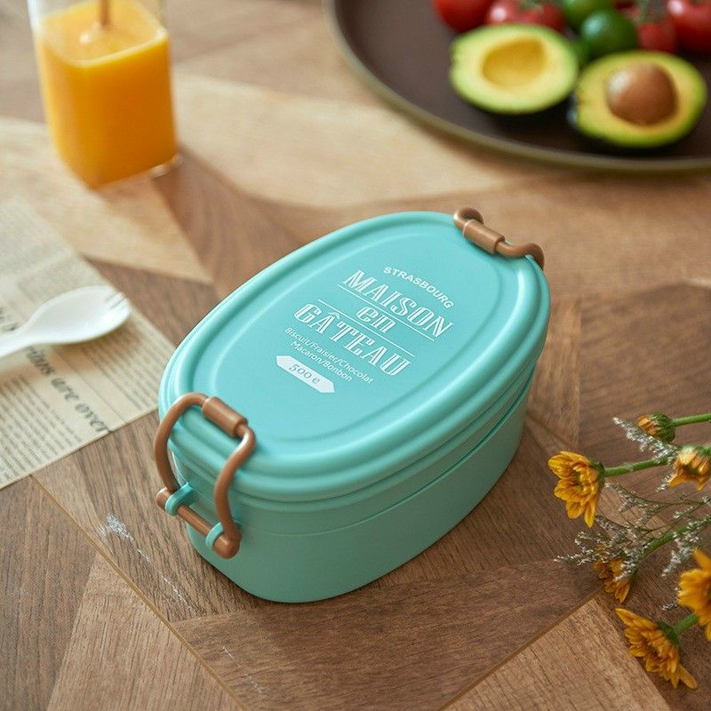 Hộp Đựng Cơm Trưa Phong Cách Nhật Bản Đơn Giản Tiện Dụng Mang Theo Du Lịch Dã Ngoại 2 Tầng