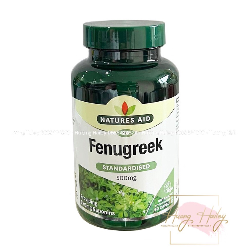 Viên uống lợi sữa Natures Aid Fenugreek 500mg hộp 90 viên