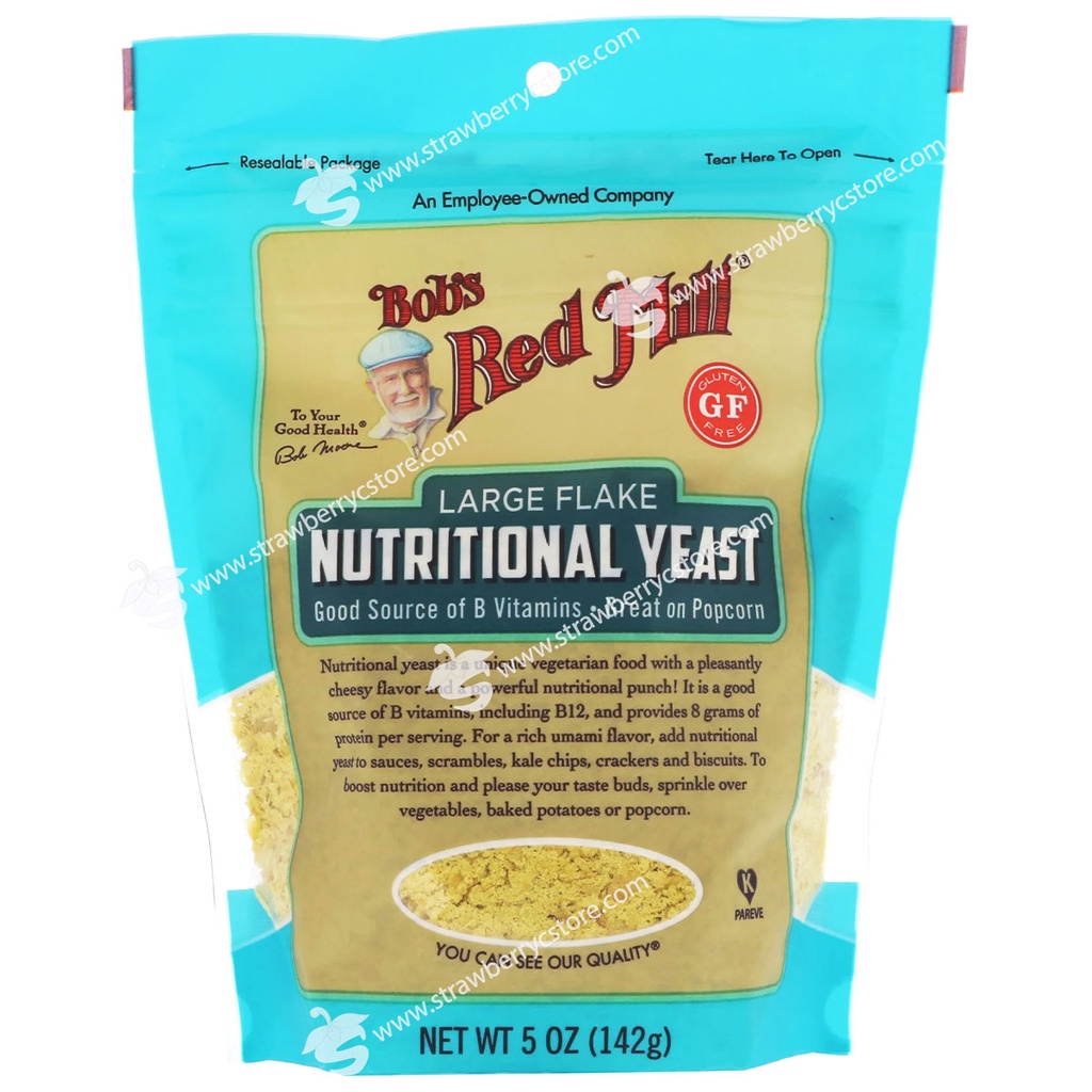 Men Dinh Dưỡng Miếng Lớn Bob's Red Mill Large Flake Nutritional Yeast, Gói 142g