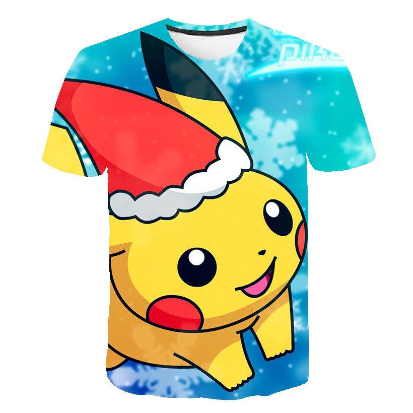Áo thun HUQISHA cho nam in hình Pokemon cơ bản