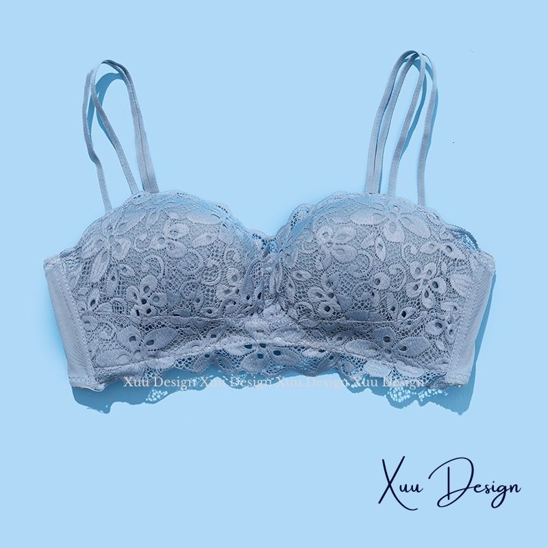 Áo lót nữ Wexuu áo ngực nữ ren không gọng quây ngang quyến rũ, đệm ngực vừa hình bàn tay nâng vòng 1 gợi cảm - AV13