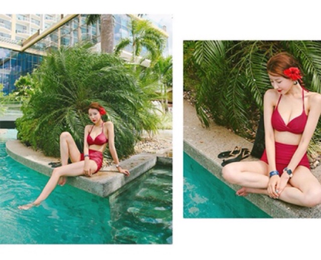 Bikini Hai Mảnh Cạp Cao Quảng Châu Chất Đẹp 2 dây | BigBuy360 - bigbuy360.vn