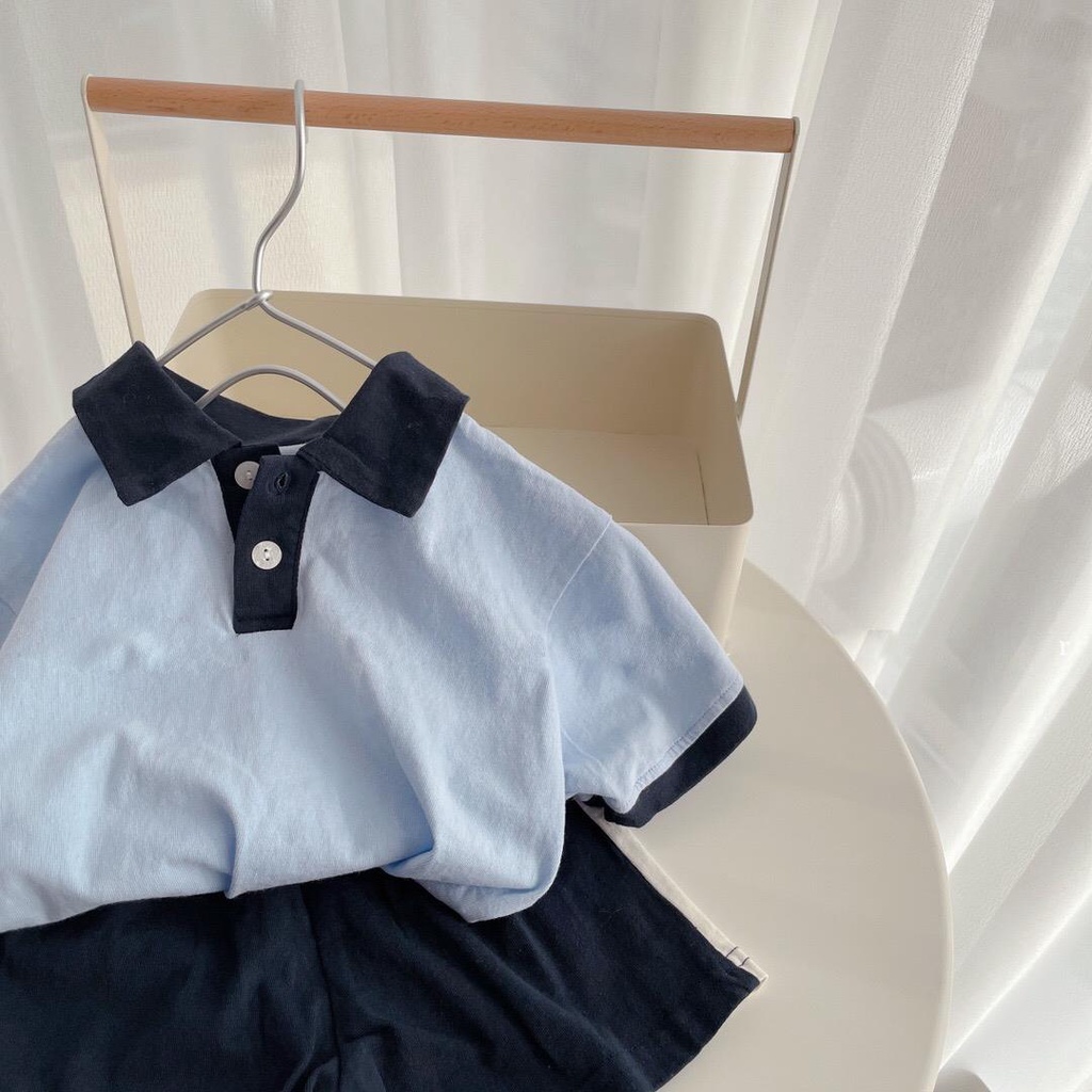 Set áo thun ngắn tay + quần short phong cách Hàn Quốc dành cho bé gái