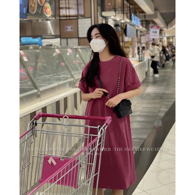 [Mã FAMARAL1 giảm 10K đơn 50K] (Ảnh thật) Váy phông trơn dài tay lỡ oversize the.sweaterweather TSW | BigBuy360 - bigbuy360.vn