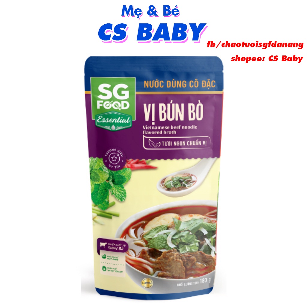 Nước Dùng Cô Đặc Vị Bún Bò Sài Gòn Food 180g -CS Baby