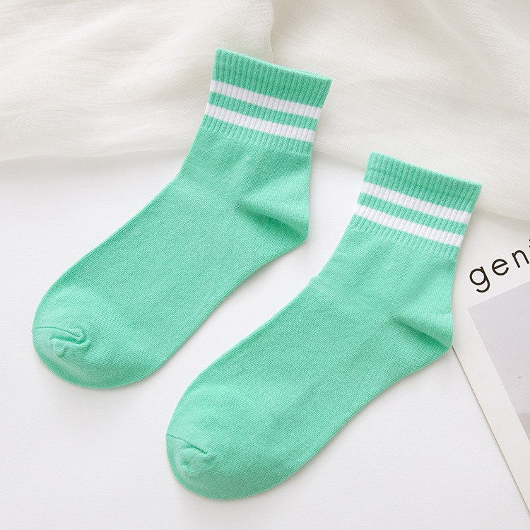 Vớ ulzzang unisex cổ trung hai sọc cổ chân [SHOPEE TRỢ GIÁ]