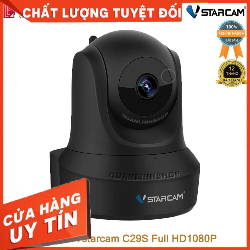 (giá khai trương) Camera IP Wifi hồng ngoại Vstarcam C29s Full HD 1080P 2MP màu đen kèm thẻ 64GB Class 10