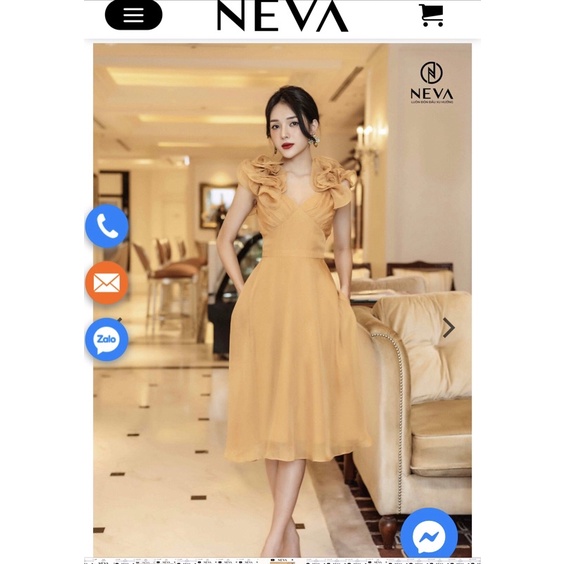 NEVA newtag đầm vàng Neva còn nguyên tag size M/L