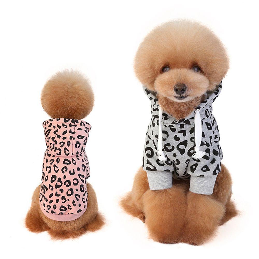 Áo Khoác Giữ Ấm Họa Tiết Da Báo Dễ Thương Dành Cho Cún Cưng