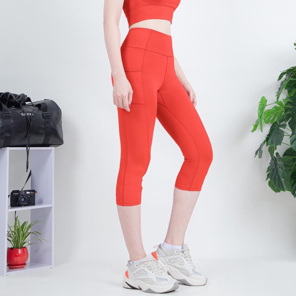 Quần S-Legging thể thao Gladimax Genmax G07 có túi 2 bên cạp cao nâng mông, siêu co dãn mặc tập gym, yoga, đạp xe...