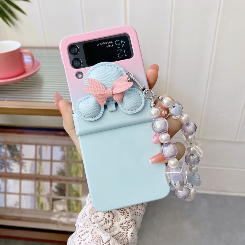 Ốp Điện Thoại Cứng Hình Bản Lề Mickey 3D Chống Rơi Cho Samsung Galaxy Z Flip 3 4