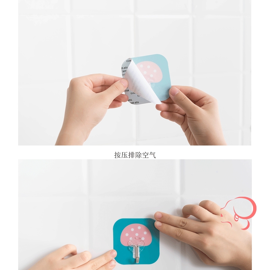 Hoạt Hình Móc Treo Đồ Dán Tường Siêu Chắc Tiện Dụng
