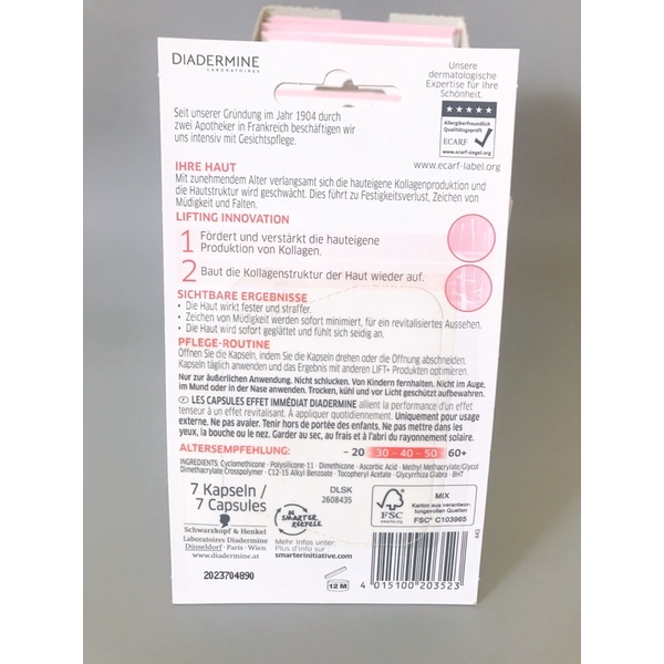 Viên nang dưỡng Da Collagen tươi làm trắng,chống lão hoá Diadermine Lift+  - Vỉ 7 Viên