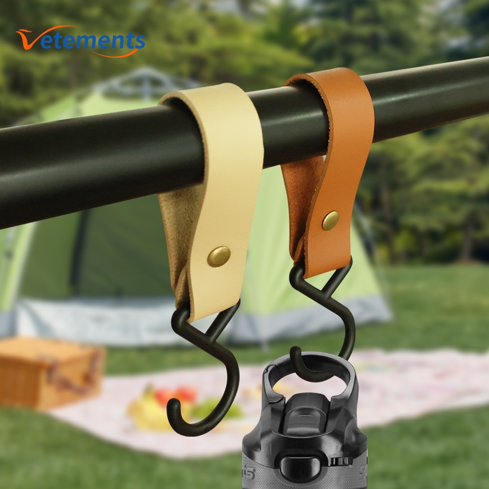 Móc khóa chữ S bằng da PU đa chức năng cho leo núi