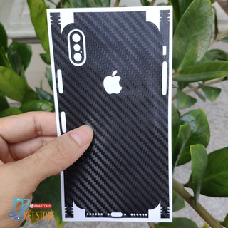 Miếng Dán Mặt Lưng Iphone Vân Carbon Full Viền