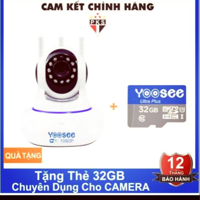 [COMBOYOOSEE] Camera IP YooSee 3 Anten FHD1080P - 2.0mpx TẶNG THẺ 32GB
