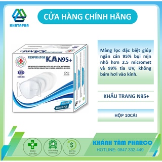 Combo 10 hộp khẩu trang n95 kháng khuẩn cao cấp khánh an - hộp 10 cái