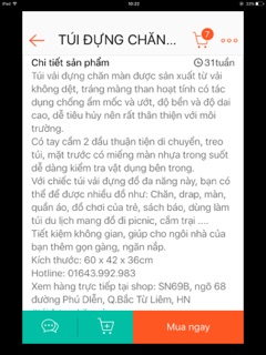 Túi đựng chăn