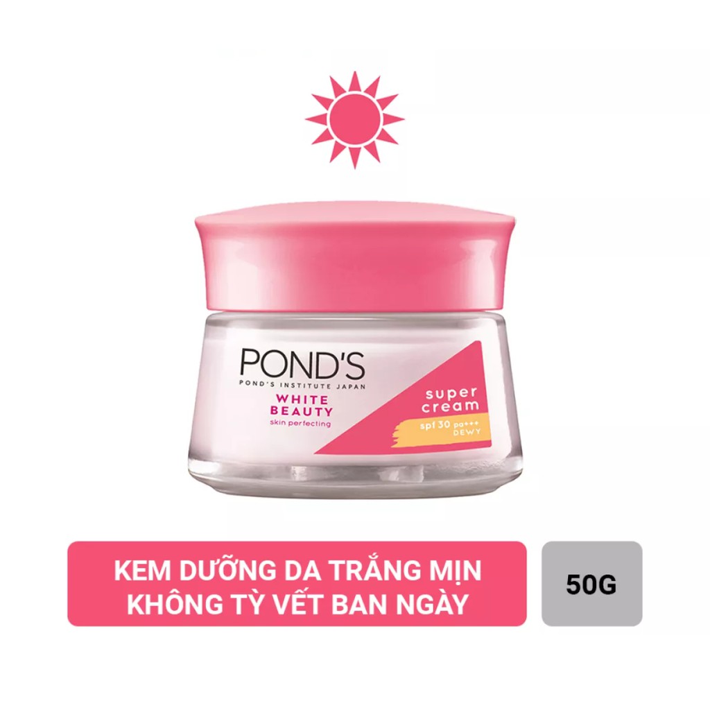 Bộ 4 sản phẩm dưỡng trắng da Pond's White Beauty (Sữa rửa mặt + Nước hoa hồng + Kem ngày + Kem đêm)