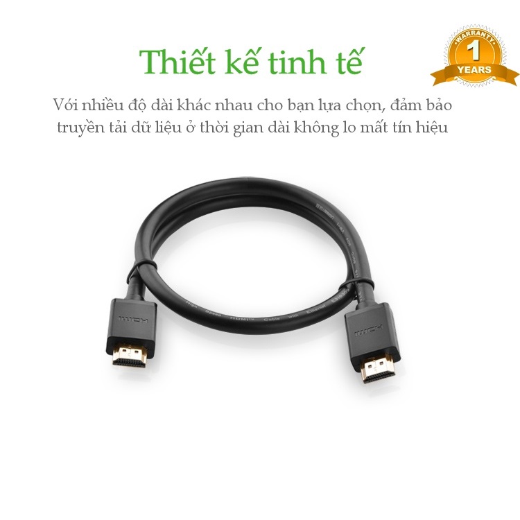 Cáp HDMI dài 1,5m UGREEN 60820 - Hàng chính hãng