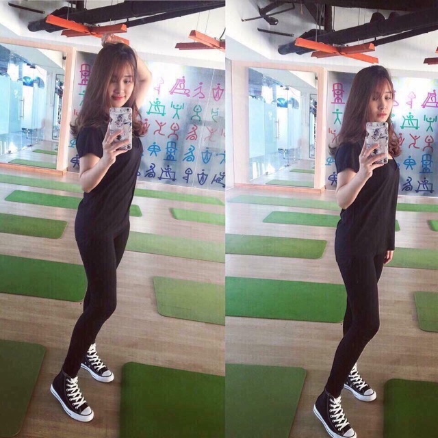 Quần legging nữ cạp cao xuất Hàn siêu co giãn | BigBuy360 - bigbuy360.vn