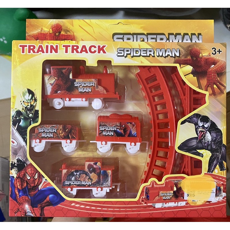 Đồ chơi xe lửa người nhện, elsa, thomas, hulk, avengers (4 toa)
