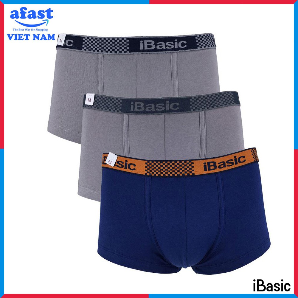 [IBASIC] COMBO 3 Chiếc Quần Lót Nam Boxer iBasic VM023 - Hàng Chính Hãng